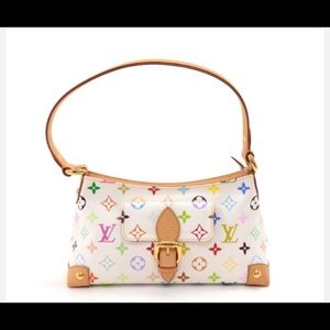 Louis Vuitton White Multicolor Shoulder Bag